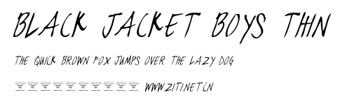 black jacket boys Thin.ttf