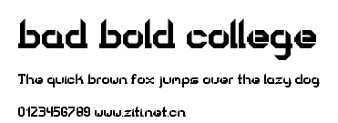 bad bold college.ttf字體轉換器圖片