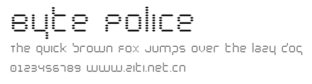 Byte Police.ttf字體轉換器圖片
