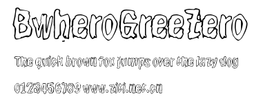 BwheroGreeZero.ttf字體轉換器圖片