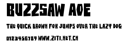 BuzzSaw AOE.ttf字體轉換器圖片