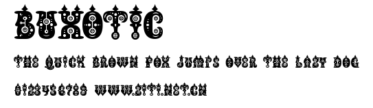 Buxotic.ttf字體轉換器圖片