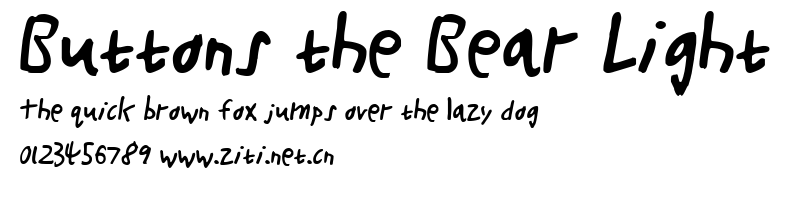 Buttons the Bear Light.ttf字體轉換器圖片