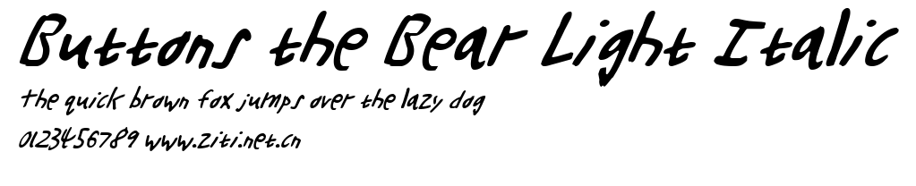 Buttons the Bear Light Italic.ttf字體轉換器圖片
