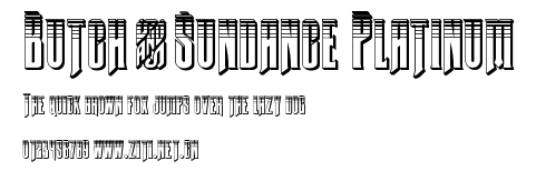 Butch & Sundance Platinum.ttf字體轉換器圖片