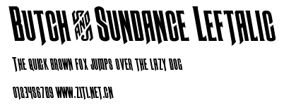 Butch & Sundance Leftalic.ttf字體轉換器圖片