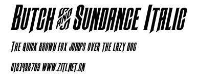 Butch & Sundance Italic.ttf字體轉換器圖片