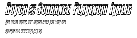 Butch & Sundance Platinum Italic.ttf字體轉換器圖片