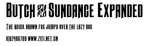Butch & Sundance Expanded.ttf字體轉換器圖片