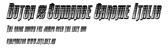 Butch & Sundance Chrome Italic.ttf字體轉換器圖片