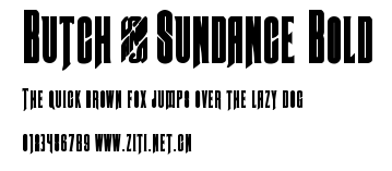 Butch & Sundance Bold.ttf字體轉換器圖片