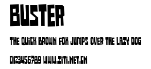 Buster.ttf字體轉換器圖片