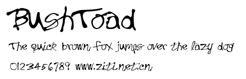 BushToad.ttf字體轉換器圖片