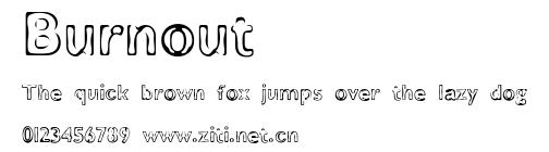 Burnout.ttf字體轉換器圖片