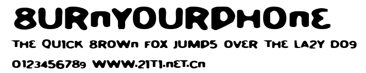 BurnYourPhone.ttf字體轉換器圖片