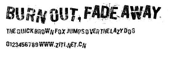 Burn out, fade away.ttf字體轉換器圖片