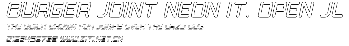 Burger Joint Neon It. Open JL.ttf