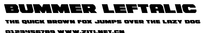 Bummer Leftalic.ttf字體轉換器圖片