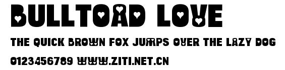 Bulltoad Love.ttf字體轉換器圖片