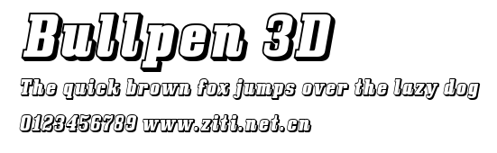 Bullpen 3D.ttf字體轉換器圖片