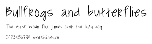 Bullfrogs and butterflies.ttf