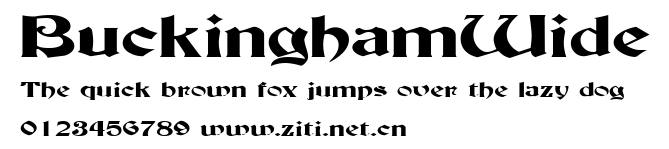 BuckinghamWide.ttf字體轉換器圖片