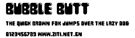Bubble Butt.ttf字體轉換器圖片