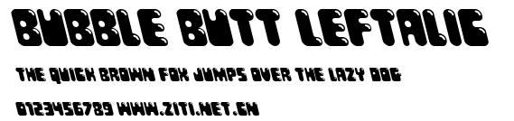 Bubble Butt Leftalic.ttf字體轉換器圖片