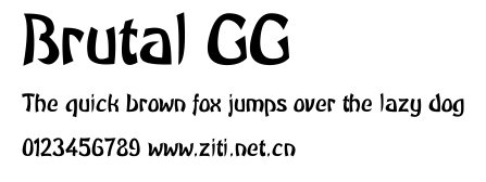 Brutal GG.ttf字體轉換器圖片
