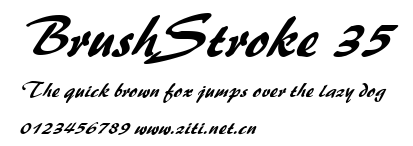 BrushStroke 35.ttf字體轉換器圖片
