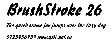 BrushStroke 26.ttf字體轉換器圖片