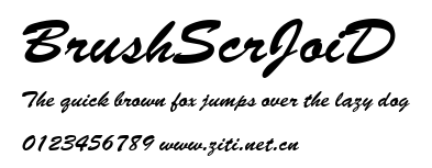 BrushScrJoiD.ttf字體轉換器圖片