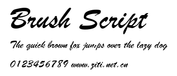 Brush Script.ttf字體轉換器圖片