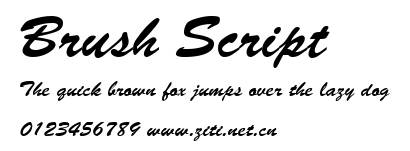 Brush Script.ttf字體轉換器圖片
