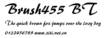 Brush455 BT.ttf字體轉換器圖片