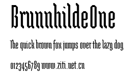 BrunnhildeOne.ttf字體轉換器圖片