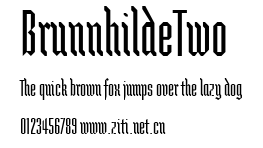 BrunnhildeTwo.ttf字體轉換器圖片