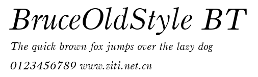 BruceOldStyle BT.ttf字體轉換器圖片