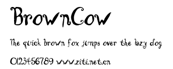 BrownCow.ttf字體轉換器圖片