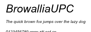 BrowalliaUPC.ttf字體轉換器圖片