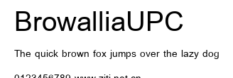 BrowalliaUPC.ttf字體轉換器圖片