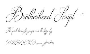 Brotherhood Script.ttf字體轉換器圖片