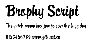 Brophy Script.ttf字體轉換器圖片