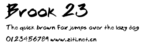 Brook 23.ttf字體轉換器圖片