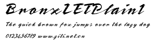 BronxLETPlain1.ttf字體轉換器圖片