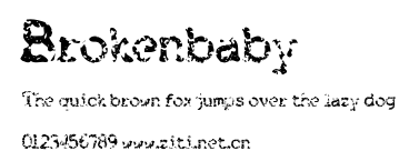 Brokenbaby.ttf字體轉換器圖片
