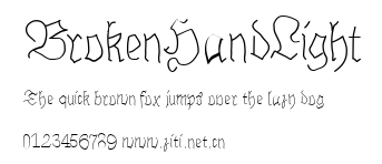 BrokenHandLight.ttf字體轉換器圖片