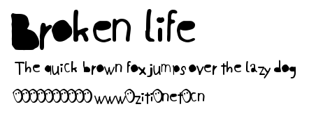 Broken life.ttf字體轉換器圖片
