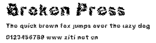 Broken Press.ttf字體轉換器圖片