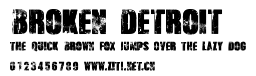 Broken Detroit.ttf字體轉換器圖片
